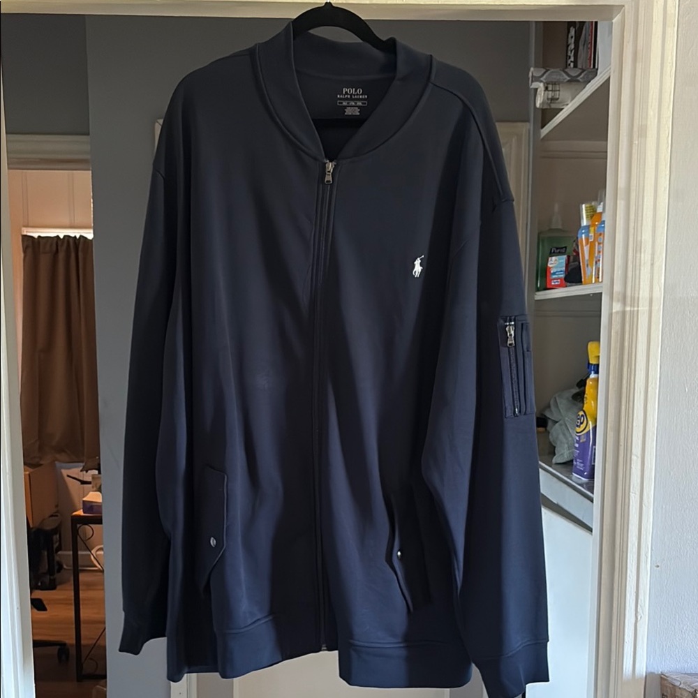 Polo by Ralph Lauren Men's Dark Blue Zip-Up Sweater
